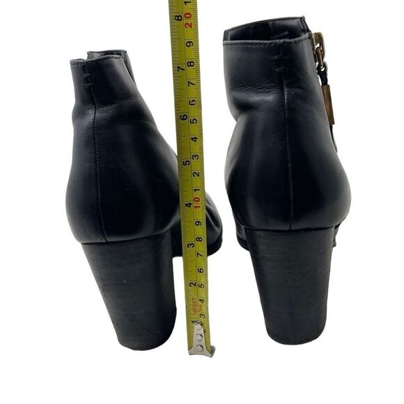 Aldo Womens Leather Side Zip Block Heel Ankle Booties Black Size 9 - Picture 6 of 9
